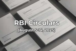 RBI Circulars for the period Aug5-14 summarised by Finakon Technologies