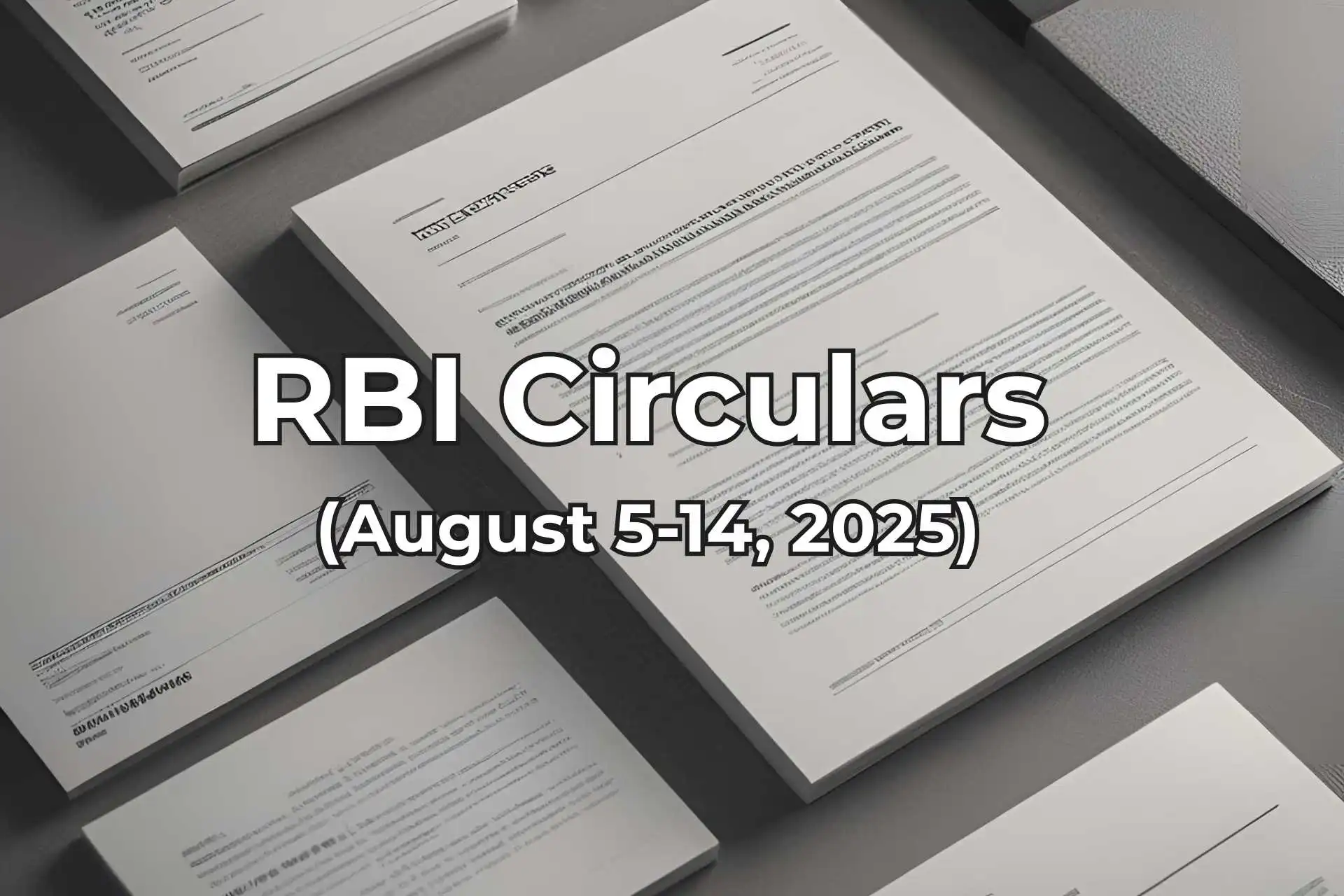 RBI Circulars for the period Aug5-14 summarised by Finakon Technologies