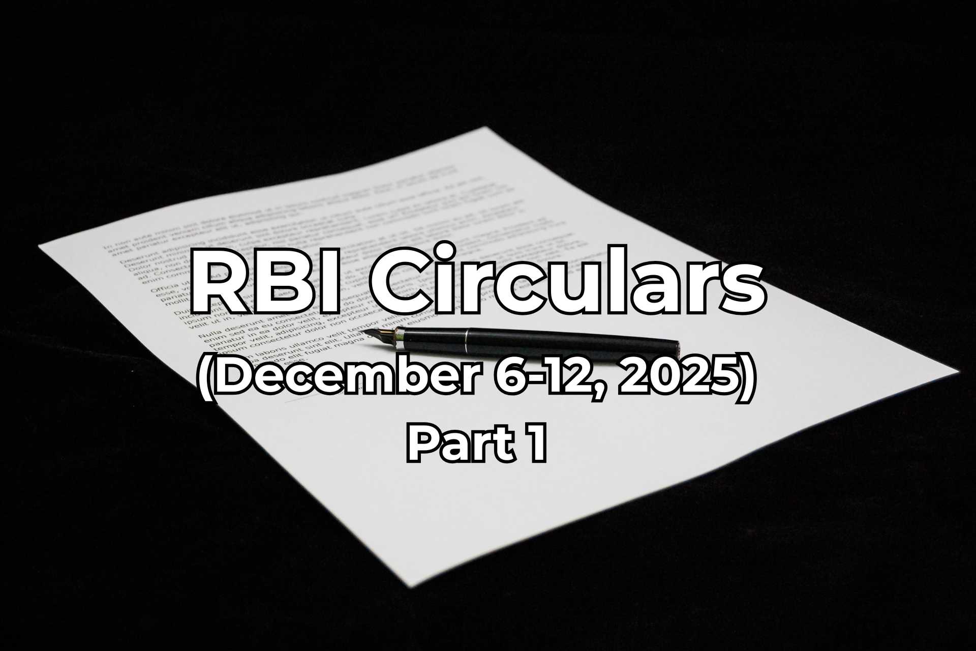 RBI Circulars Dec 6-12 Part 1