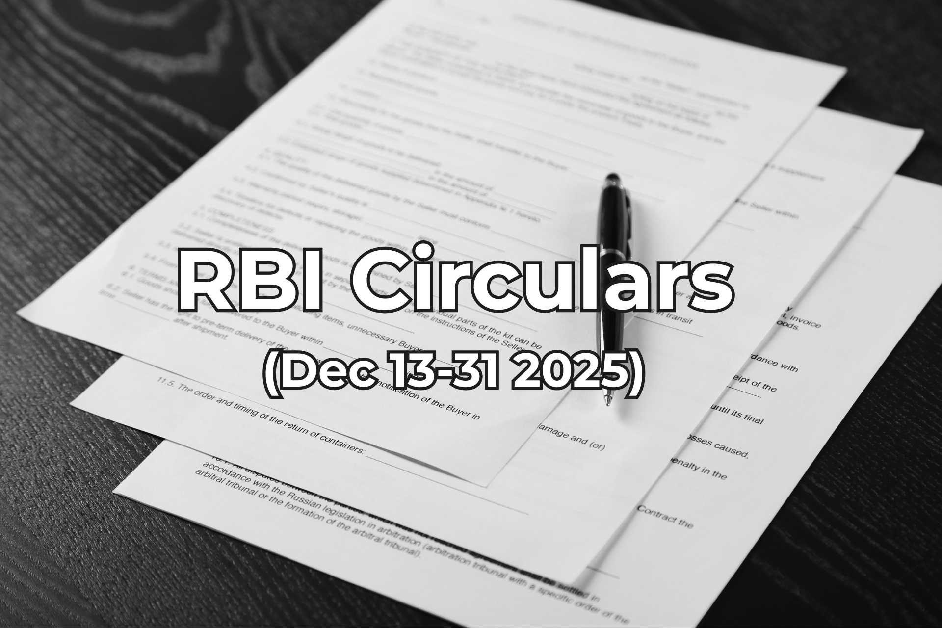 RBI Circulars Dec 13-31, 2025