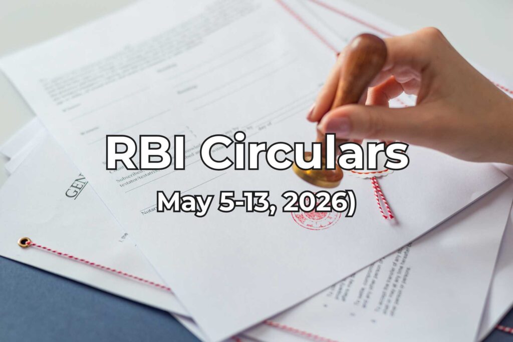 RBI Circulars May 5-13, 2026