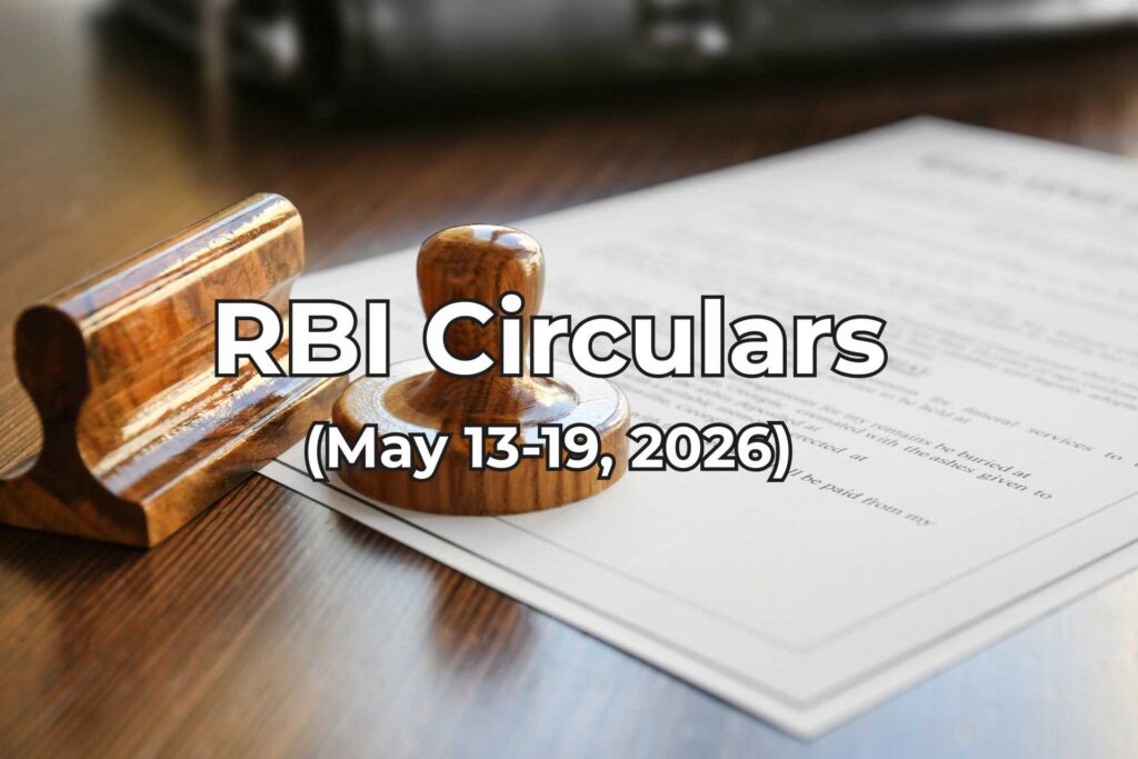RBI Circulars May 13-19, 2026 summarised by finakon technologies