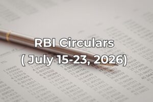 RBI circulats - July 15-23, 2026, summarised by Finakon