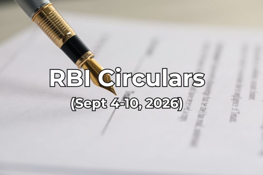 RBI Circulars issued between Sept 4 and 10, summarised by Finakon