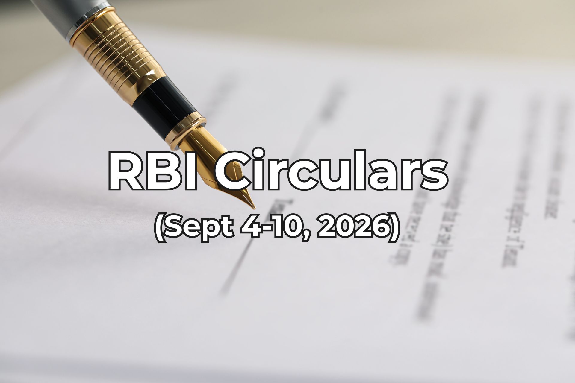 RBI Circulars issued between Sept 4 and 10, summarised by Finakon