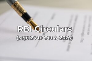 RBI Circulars Sept 24 to Oct 8, 2026 summarised by Finakon